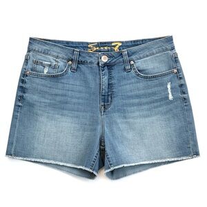 NEW Seven7 Size 10 Weekend Short 5" Inseam Frayed Hem Cotton-Polyester-Spandex